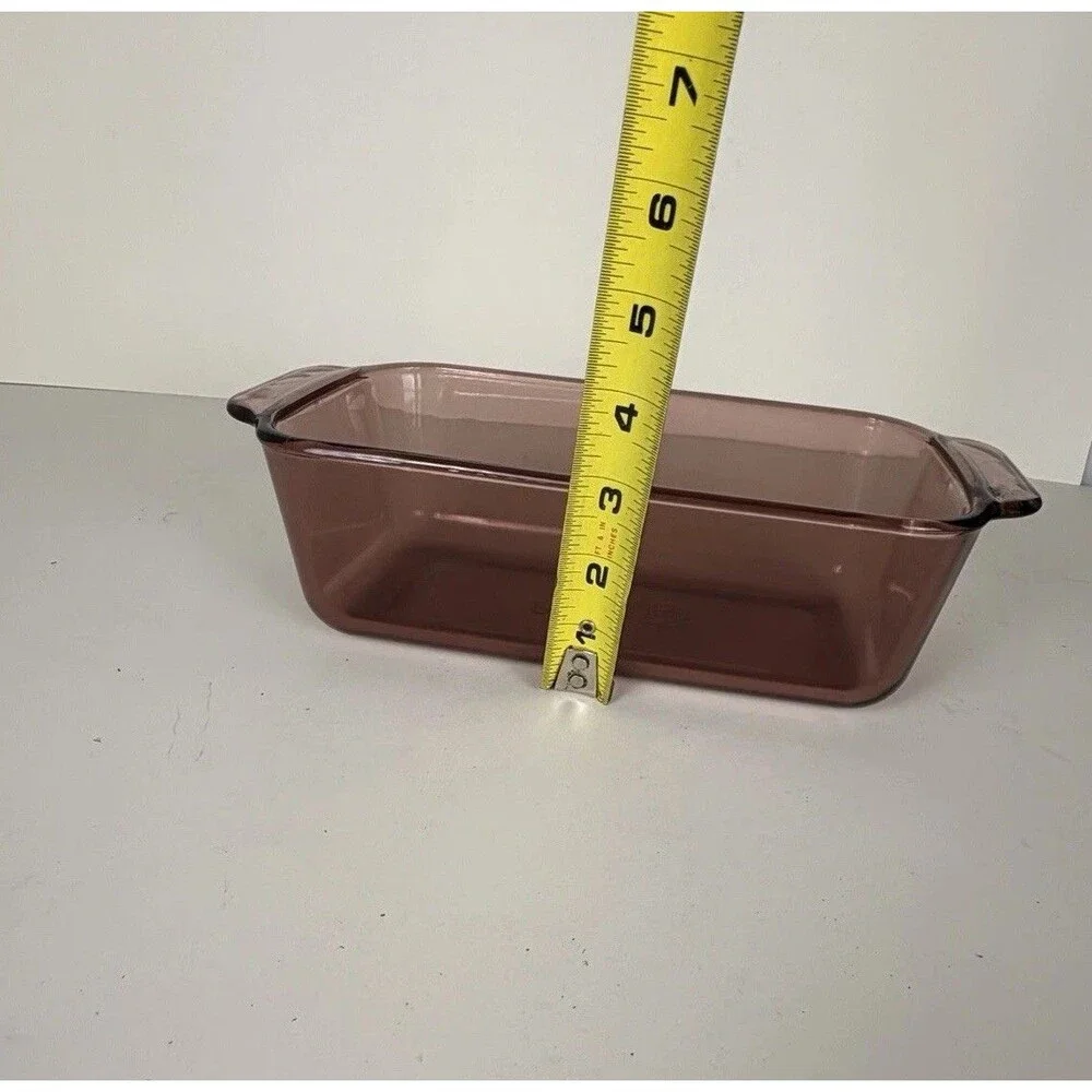Vintage PYREX 213-R - Cranberry Purple - 1.5 Qt/ 1.5 L Rectangle Glass Loaf Pan